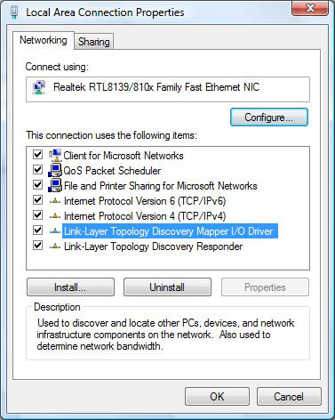 Connecting Local Network Vista