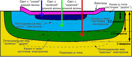 Структура матрицы Foveon