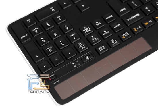 Солнечные элементы питания Logitech Wireless Solar Keyboard K750