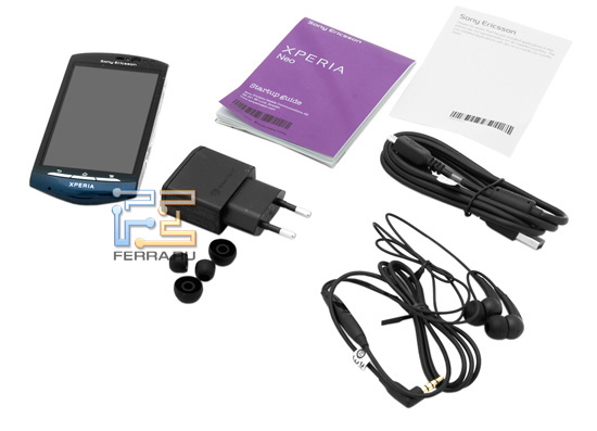 Комплект поставки Sony Ericsson Xperia Neo