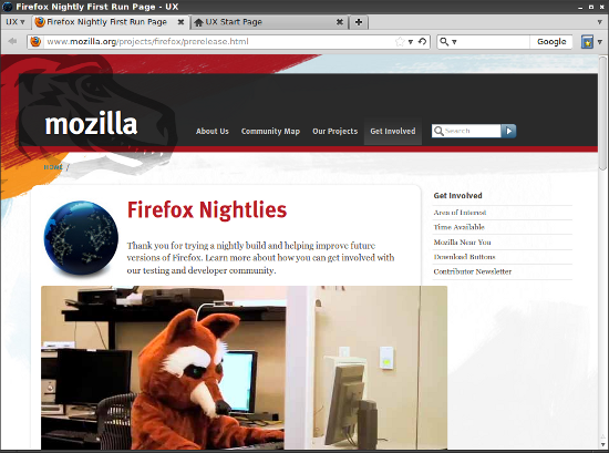 скриншоты Firefox 9