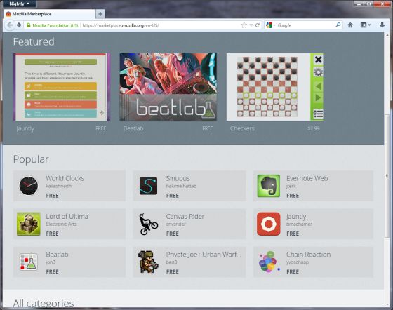Mozilla Marketplace