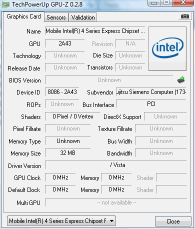 opengl version for intel gma 4500 graphics