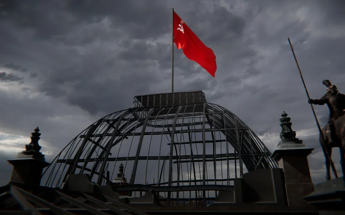 Красное знамя над рейхстагом водрузили фото