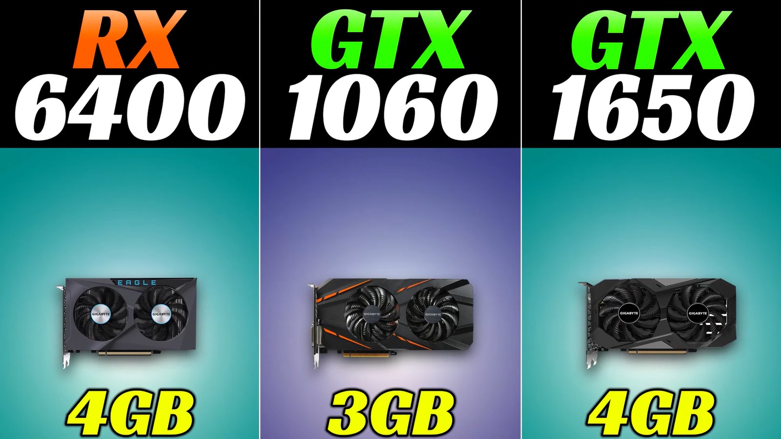 Три маломощных, но таких разных видеокарт: сравнение GTX 1060 3G, GTX 1650 и Radeon RX 6400