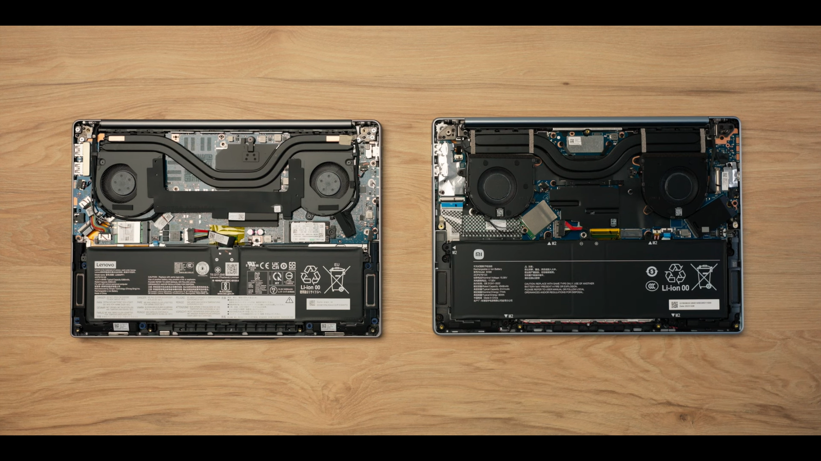 Флагманские 14″ ноутбуки Lenovo и Xiaomi подробно сравнили
