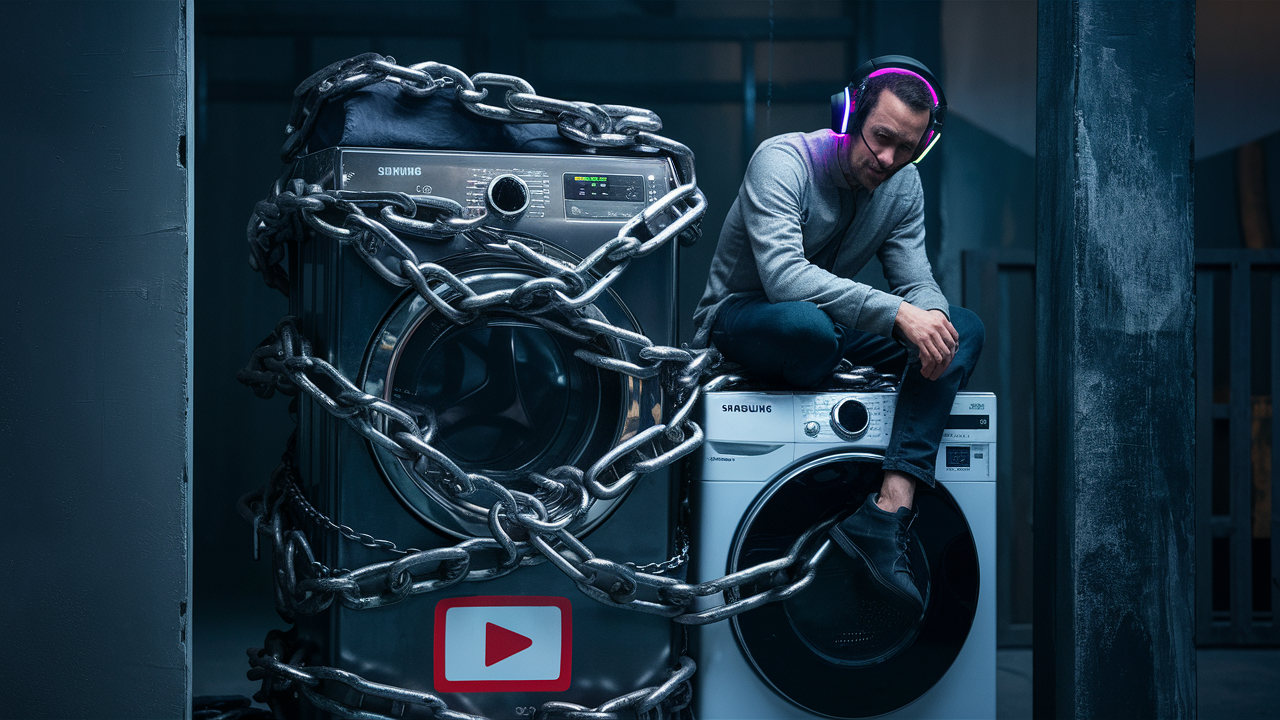 YouTube-блогер получил страйк за звук стиральной машины на фоне