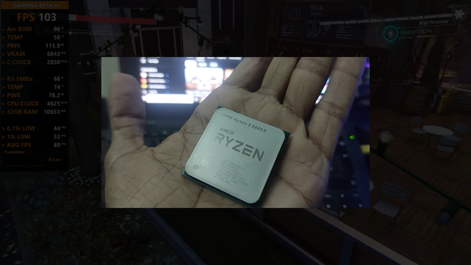 Сборку из Ryzen 5 5600x и Intel Arc B580 проверили в играх