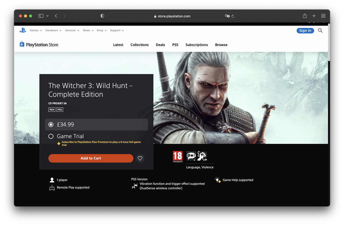 Подписчикам Playstation Plus дали The Witcher 3. Но сыграть можно лишь 4  часа — Ferra.ru