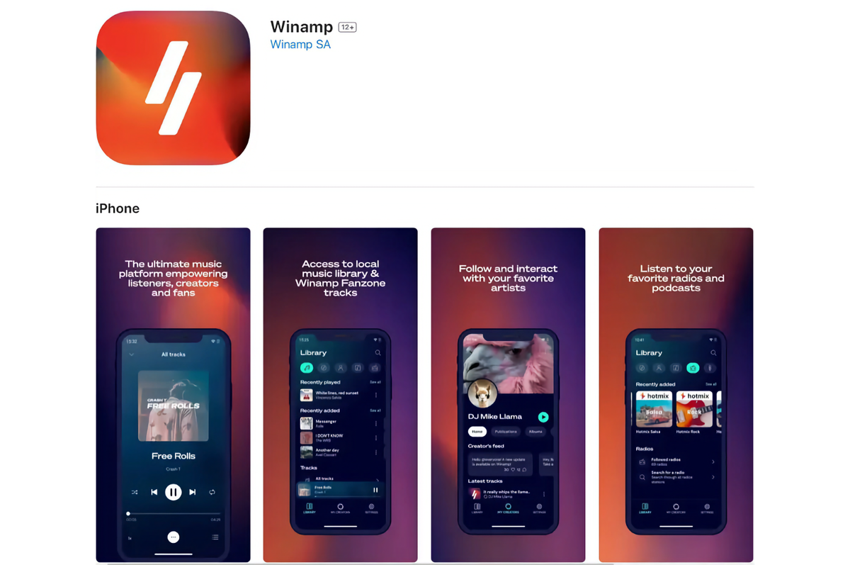 На iPhone вышел легендарный плеер Winamp — Ferra.ru