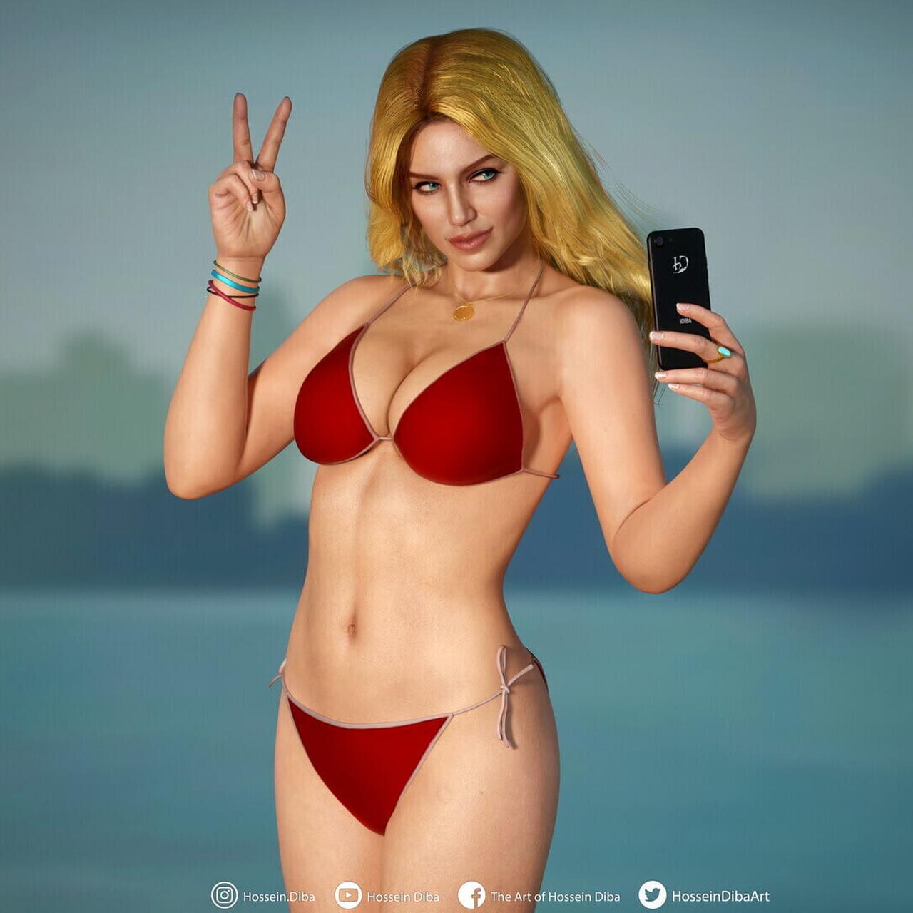 Опубликовано фото реалистичной версии девушки с обложки GTA V — Ferra.ru