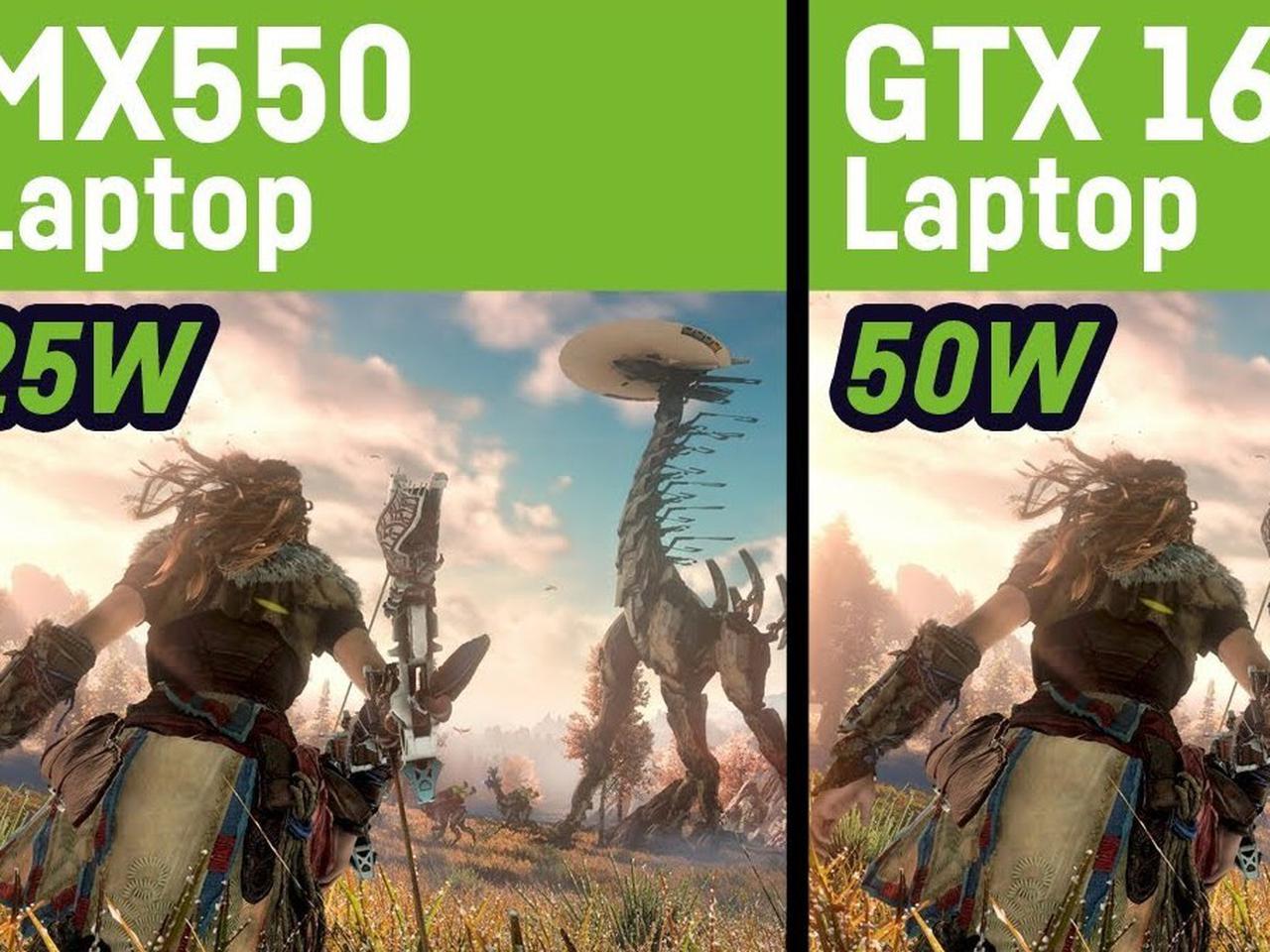 А нужна ли вам игровая видеокарта в ноутбуке? GeForce MX550 сравнили с GTX  1650 в играх — Ferra.ru