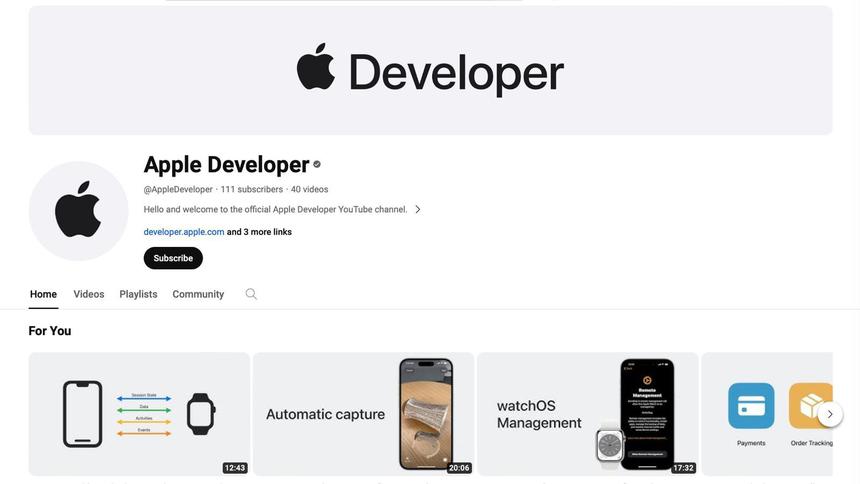 Apple has created a new YouTube channel specifically for programmers